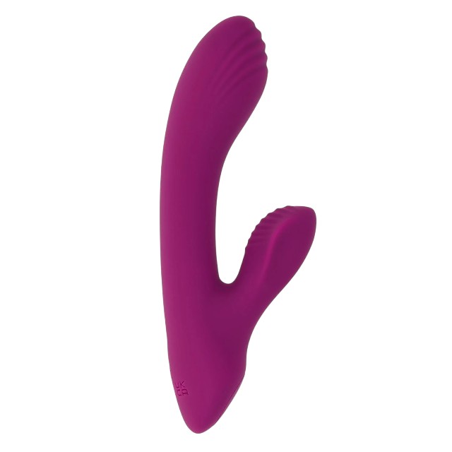 Vibrator rabbit PLAYBOY Bitty Bunny, pentru stimulare clitoris și punctul G, 7 funcții de vibrație, design cu striații, mov 1 Vibrator rabbit PLAYBOY Bitty Bunny