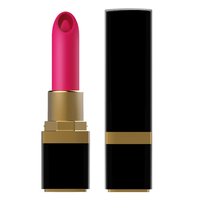 Vibrator stimulator BSeries - Lipstick, pentru stimularea clitorisului, 10 functii de vibratie, negru si rosu 1 Vibrator stimulator BSeries - Lipstick